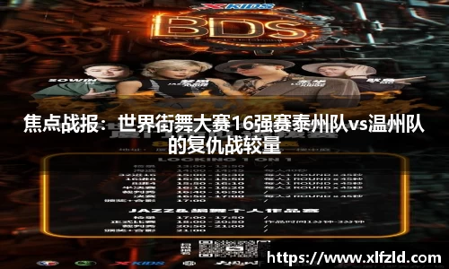 焦点战报：世界街舞大赛16强赛泰州队vs温州队的复仇战较量